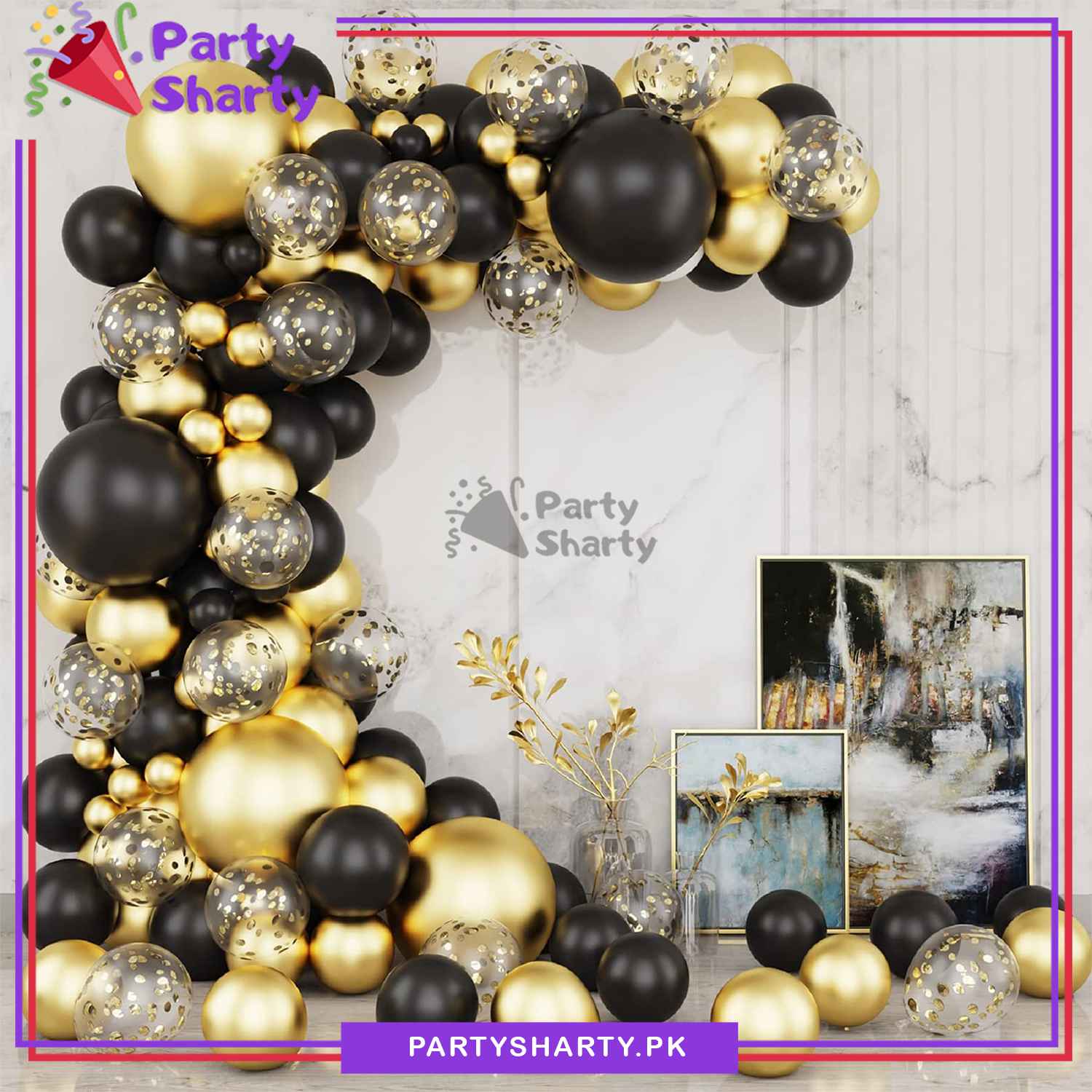 Unique Party Gold Balloon Arch Kit 40pcs