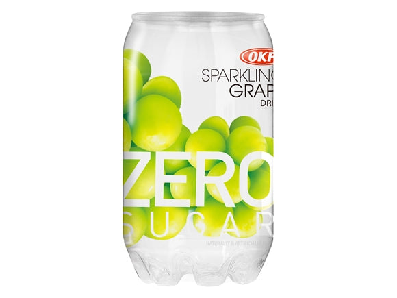 Okf Sparkling Drinks - Grape Zero - 350ml x 24 Pack