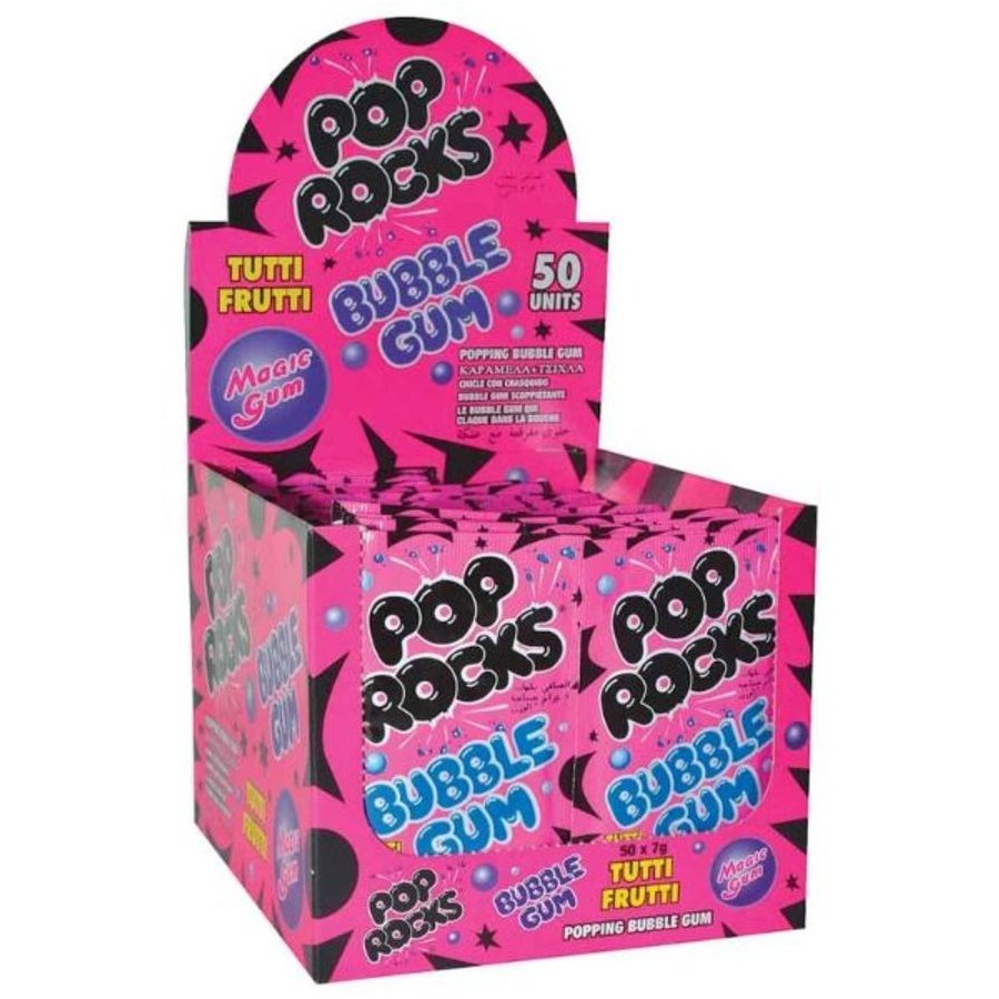 Pop Rocks Bubble Gum Tutti Frutti 7g x 50
