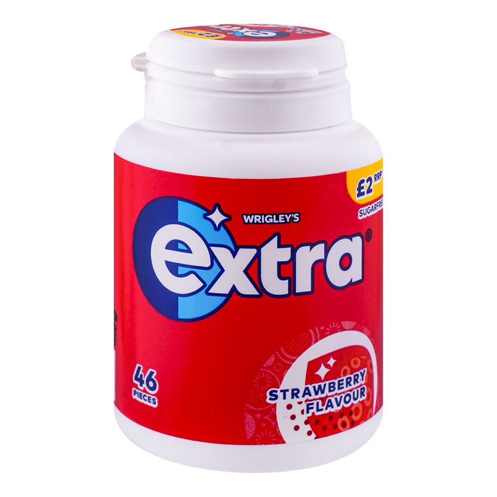 Wrigley's - Extra - Strawberry Chewing Gum Bottle 46g x 6 Pack