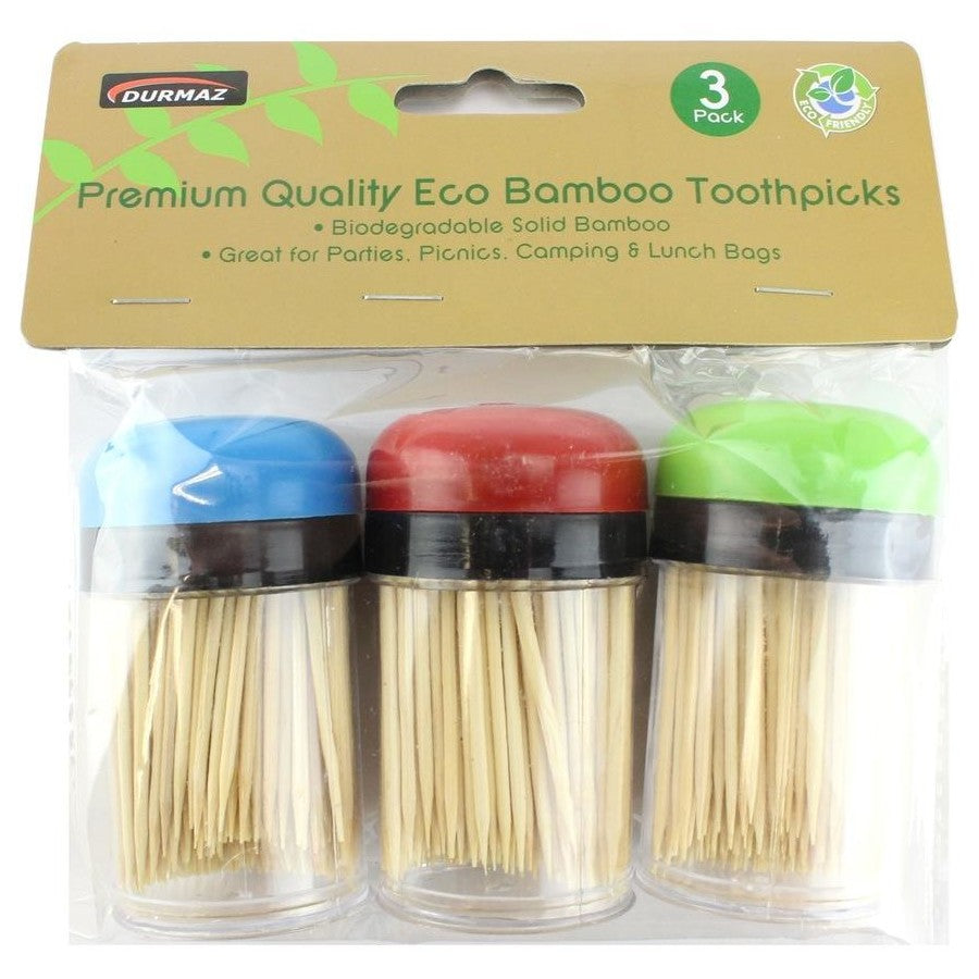 Bamboo Toothpicks 100 Pieces * 3 Pack
