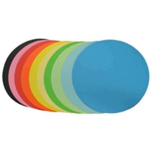 Rainbow Premium Matt Paper Kinder Circles 80GSM Double Sided 180mm 100 Sheets Per PVC Box Assorted