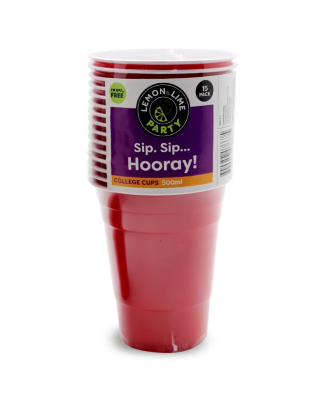 Lemon & Lime - College Cups Party Red 500ml 15pk