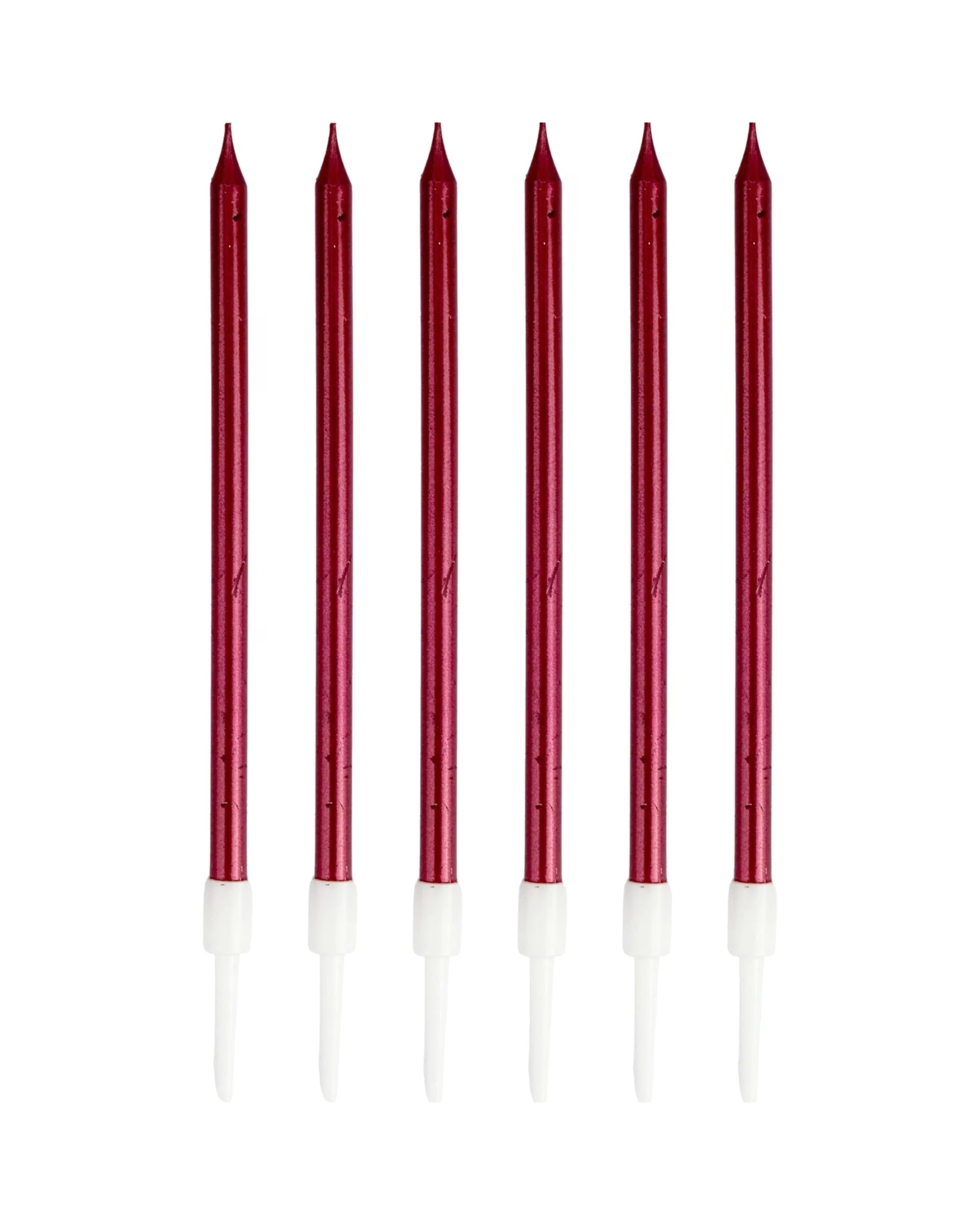 Party Makers - Metallic Candle 6pc Red