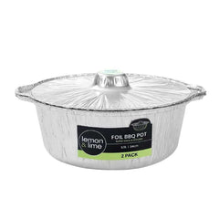 Lemon & Lime - Foil Bbq Pot 5.5L 34Cm 2 Pack