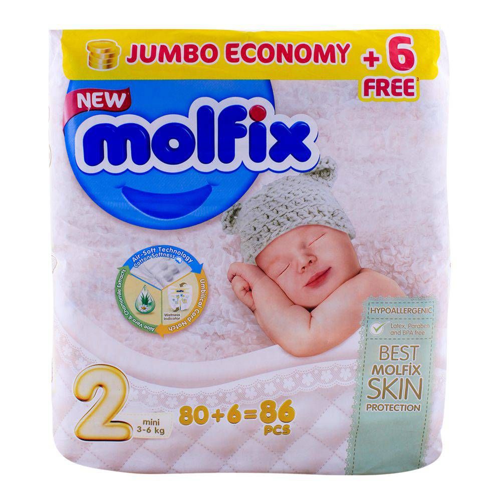 Molfix  - Jumbo Economy 2 Mini 3-6 kgs 80pcs