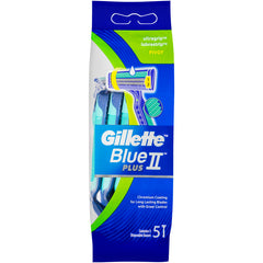 Gillette Blue II Plus Disposable Razor 5 pack