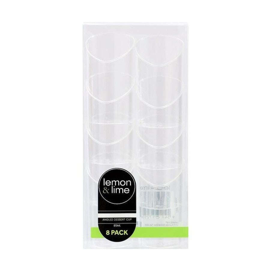 Lemon & Lime - Mini Luxe Angled Dessert Cup 85ml 8 Pack
