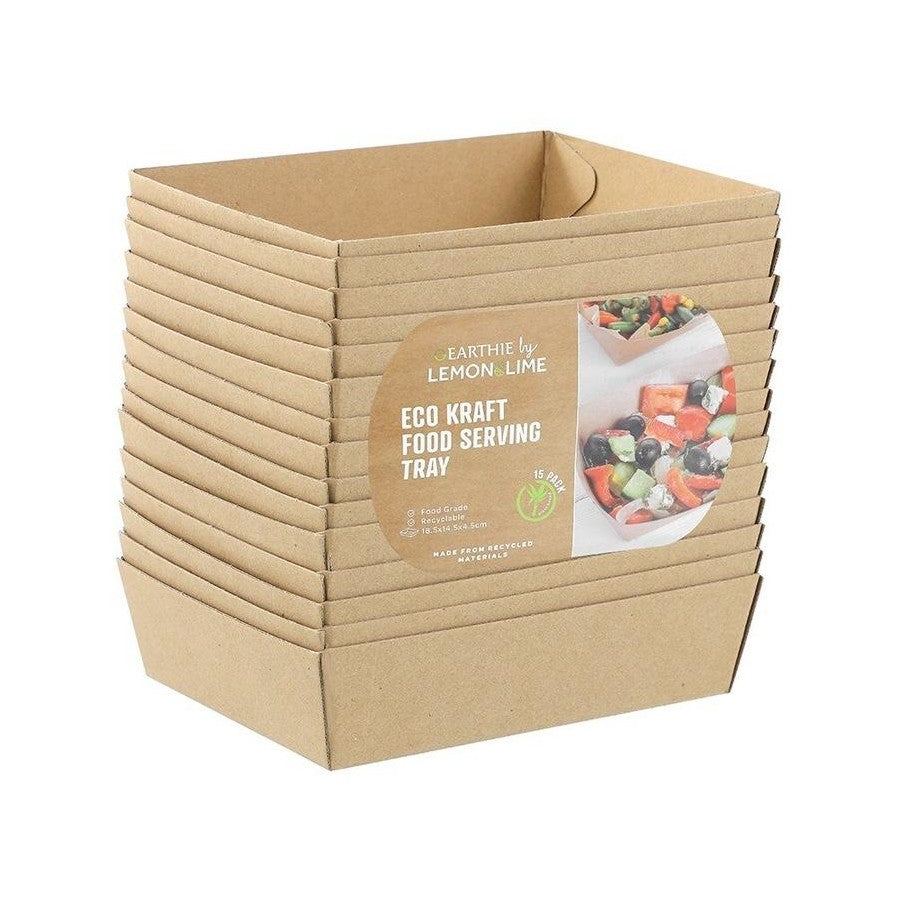 Lemon & Lime - Ecokraft Food Serving Stray 18.5X14.5X4.5Cm 15pk