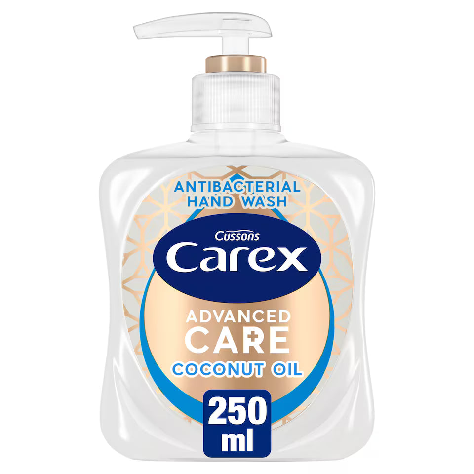 CAREX 250mL HAND WASH ANTIBACTERIAL ADVANCED CARE COCONUT OIL