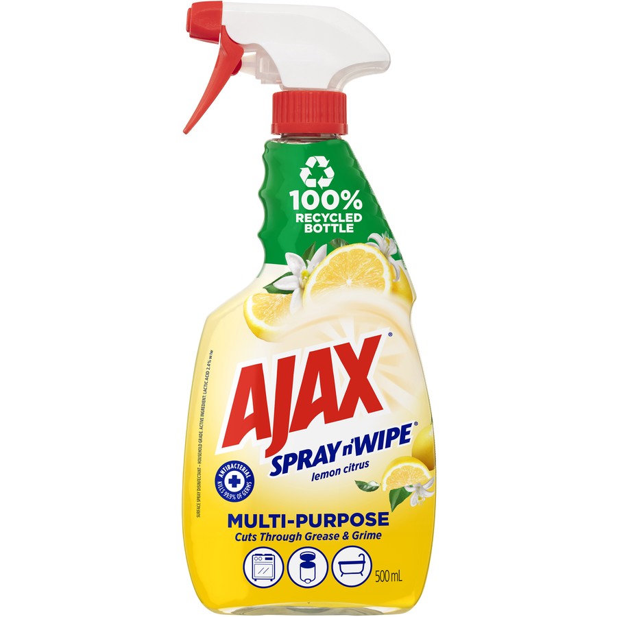 Ajax Spray n’ Wipe Multi-Purpose Surface Spray Lemon Citrus 500ml