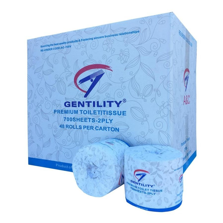 Gentility 2ply Premiu Toilet Tissue 700Sheetx 48Rolls