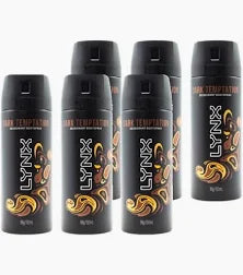 Lynx Dark Temptation Deodorant Body Spray 97g/ 150ml * 6 Pack