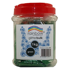 Rainbow Fine Glitter Green 1Kg
