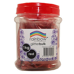 Rainbow Fine Glitter Red 1Kg