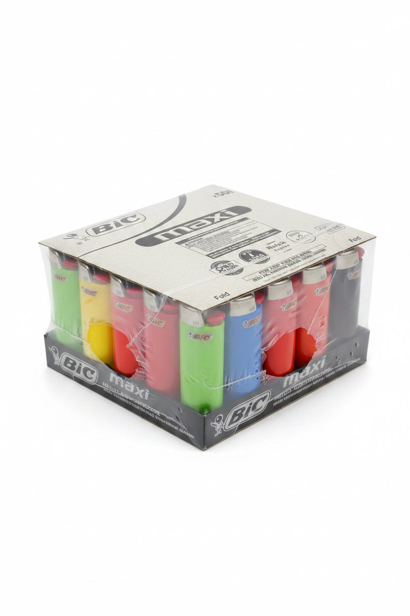 Bic Maxi Big Lighter Adsorted Color - 50 Pack