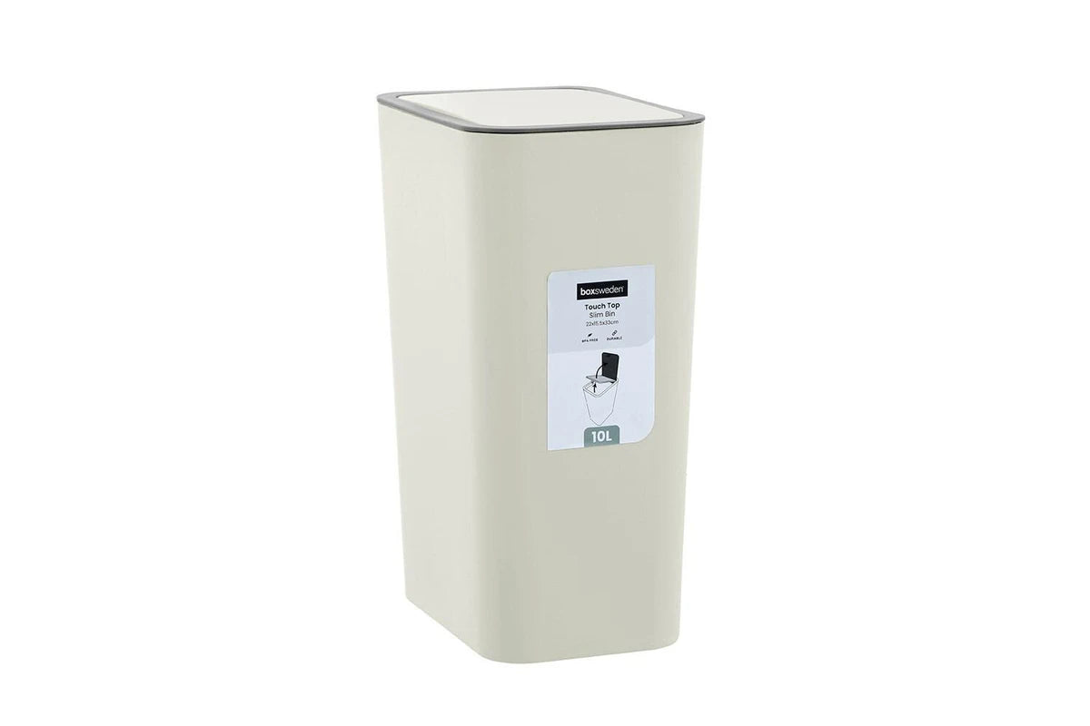Boxsweden - Touch Top Bin 10L White