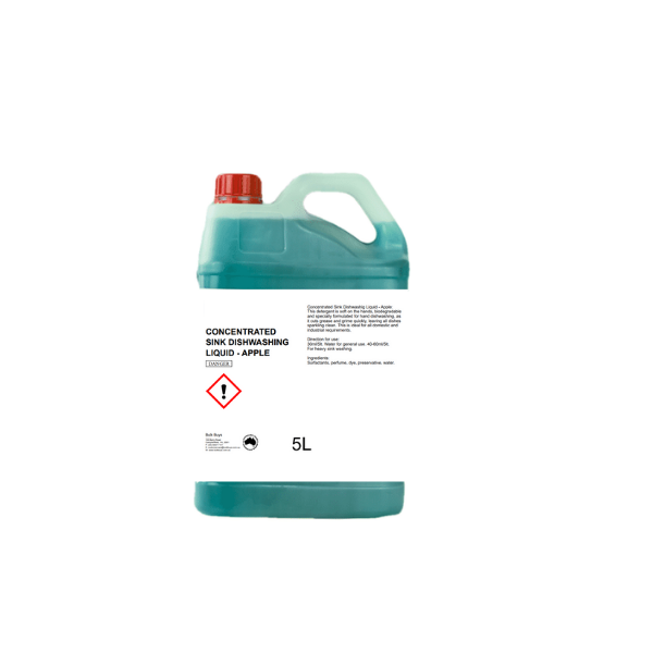 Concentrated Sink Dishwashing Liquid (Apple) –  5LT