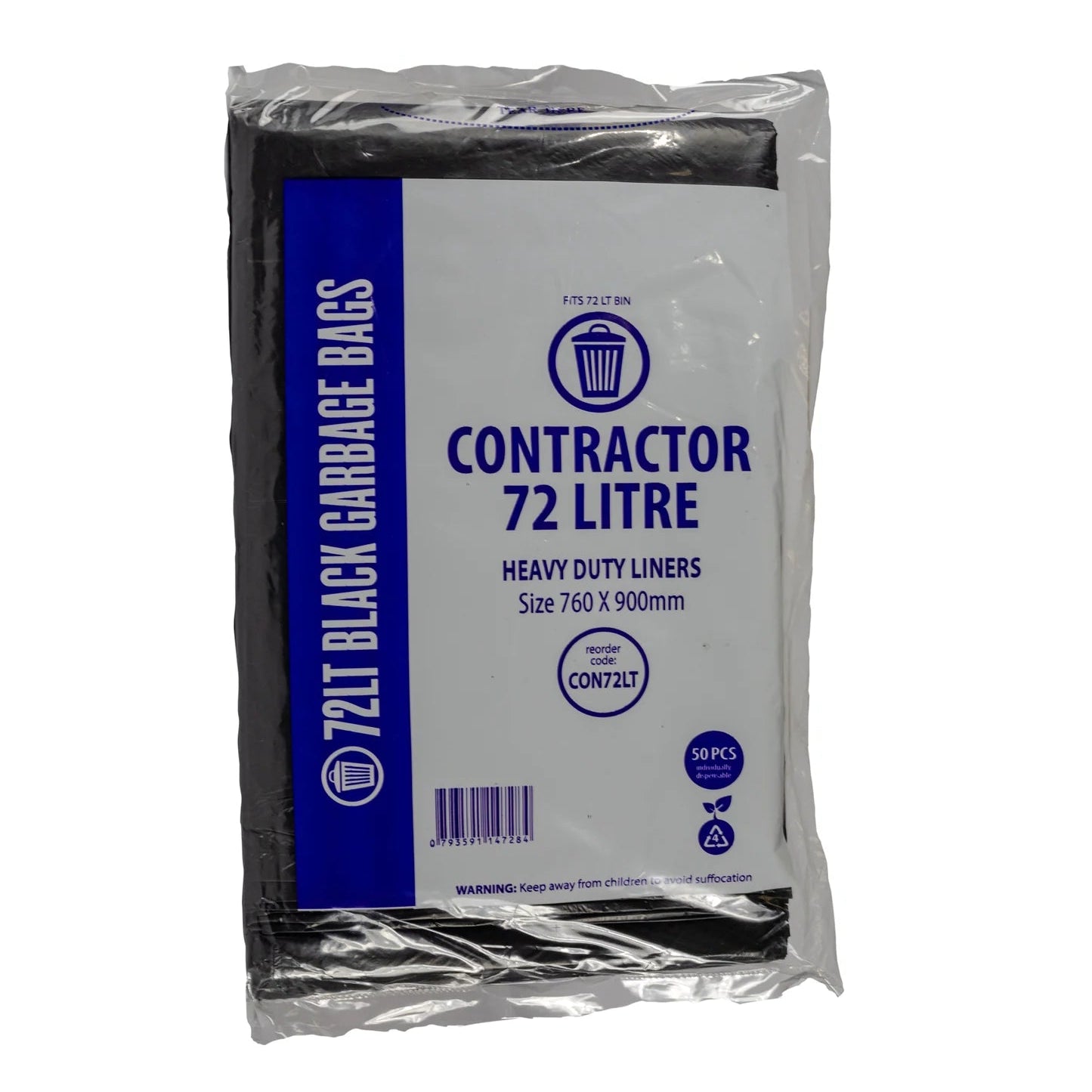 Contractor - Garbage Bags - Heavy Duty Bag Liners 72L 50pcs