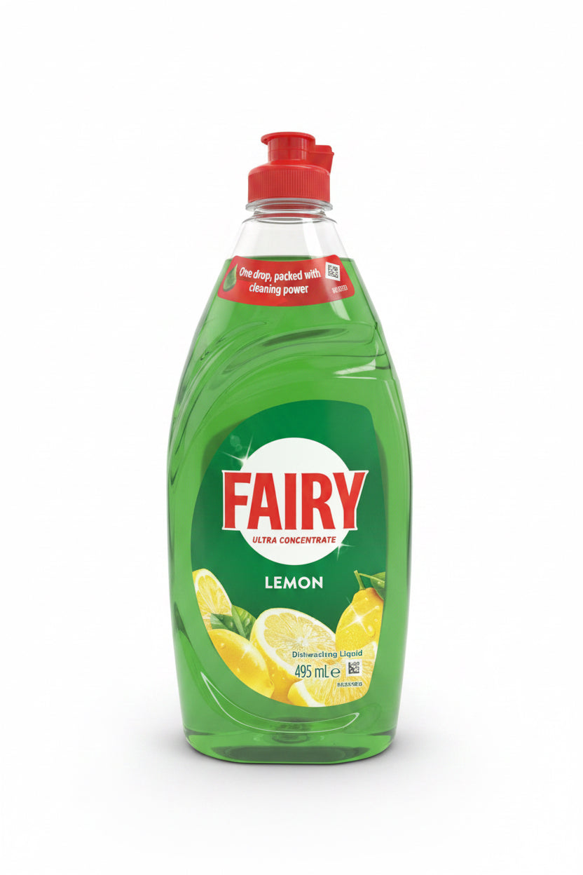 Fairy Lemon Dishwashing Liquid 495ml