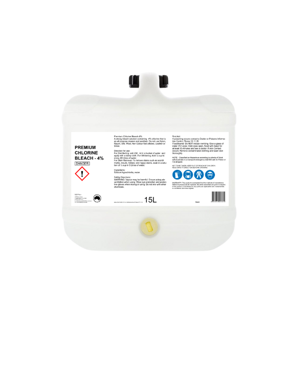 Bleach 4% Chlorine – 15LT