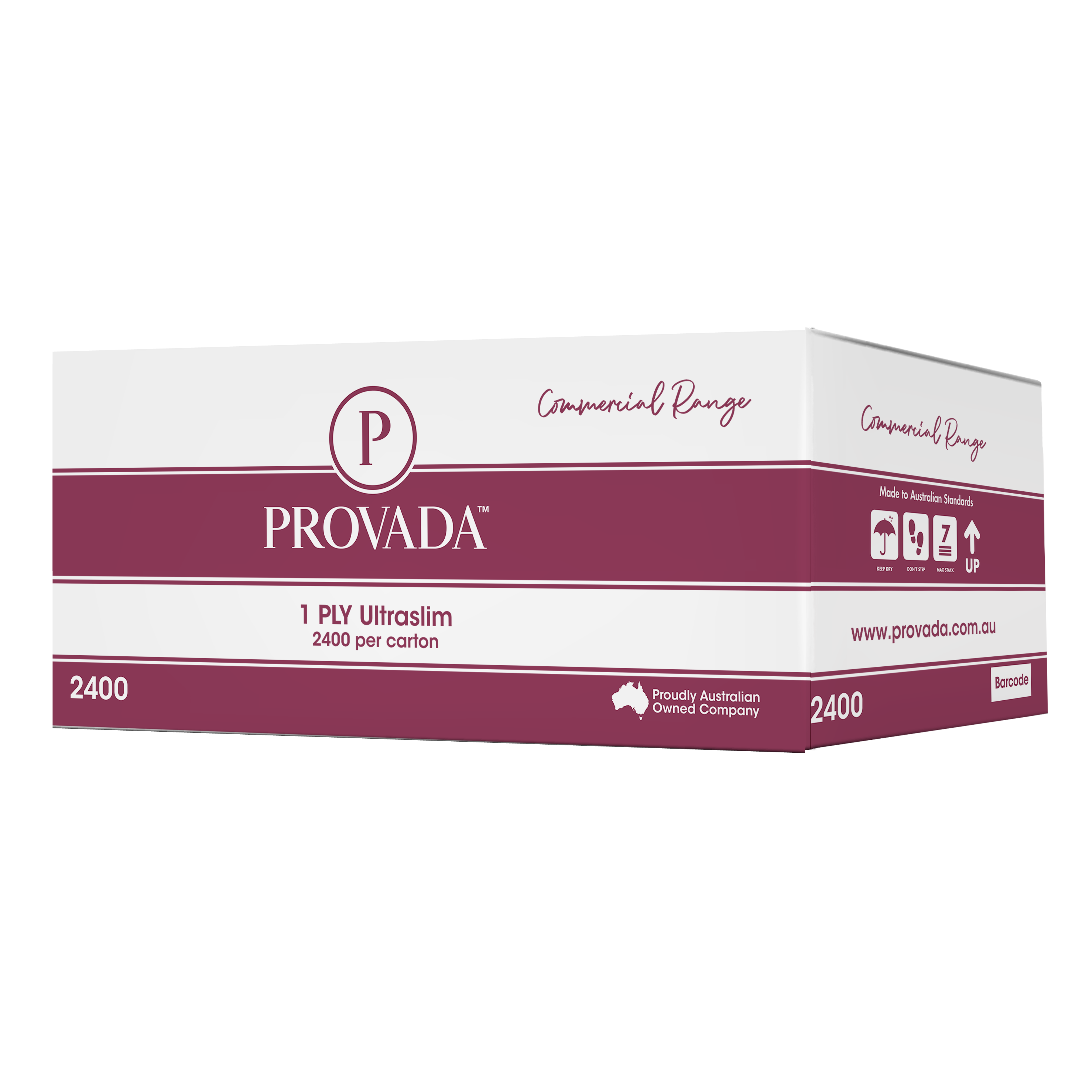Provada - 1ply Commercial Ultra Slim Hand Towel - 24X23.5Cm 2400 sheets