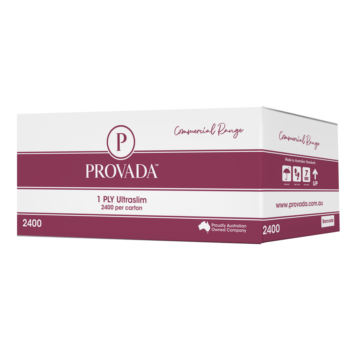 Provada - 1ply Commercial Ultra Slim Hand Towel - 24X23.5Cm 2400 sheets