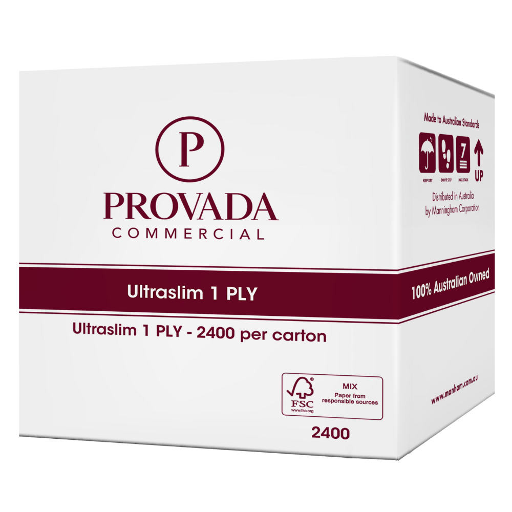 Provada Commercial Ultraslim Hand Towel Virgin 1ply 2400pcs