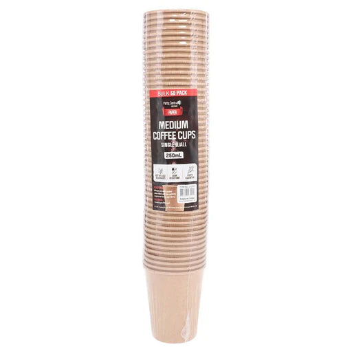 Medium Coffee Cups 250ml * 50 Pack