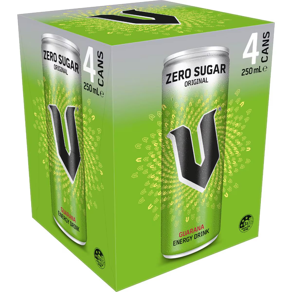 V Green zero sugar 250ml 6x4PK Can AU