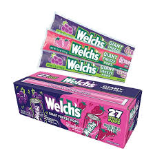 Welch's Giant Freeze Pops - Grape & Strawberry 156ml x 27 Pack