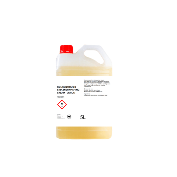 Concentrated Sink Dishwashing Liquid (Lemon) – 5LT