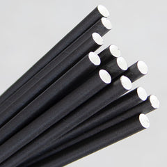 Eco-Straw Regular Slim Paper Straw 5mm Plain Black 5000pcs