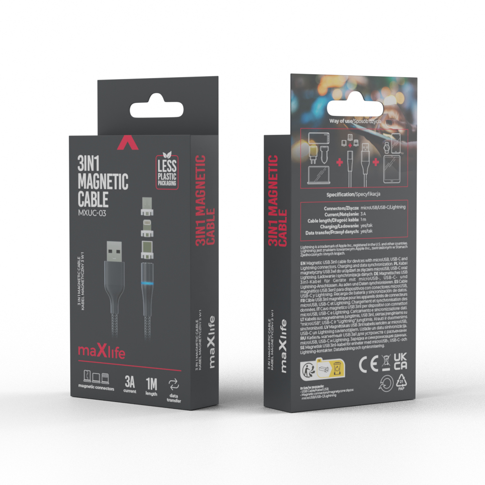 Maxlife Nylon Cable 3in1