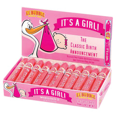 El Bubble It's a Girl Pink Bubble Gum Cigar Box 36 Pack