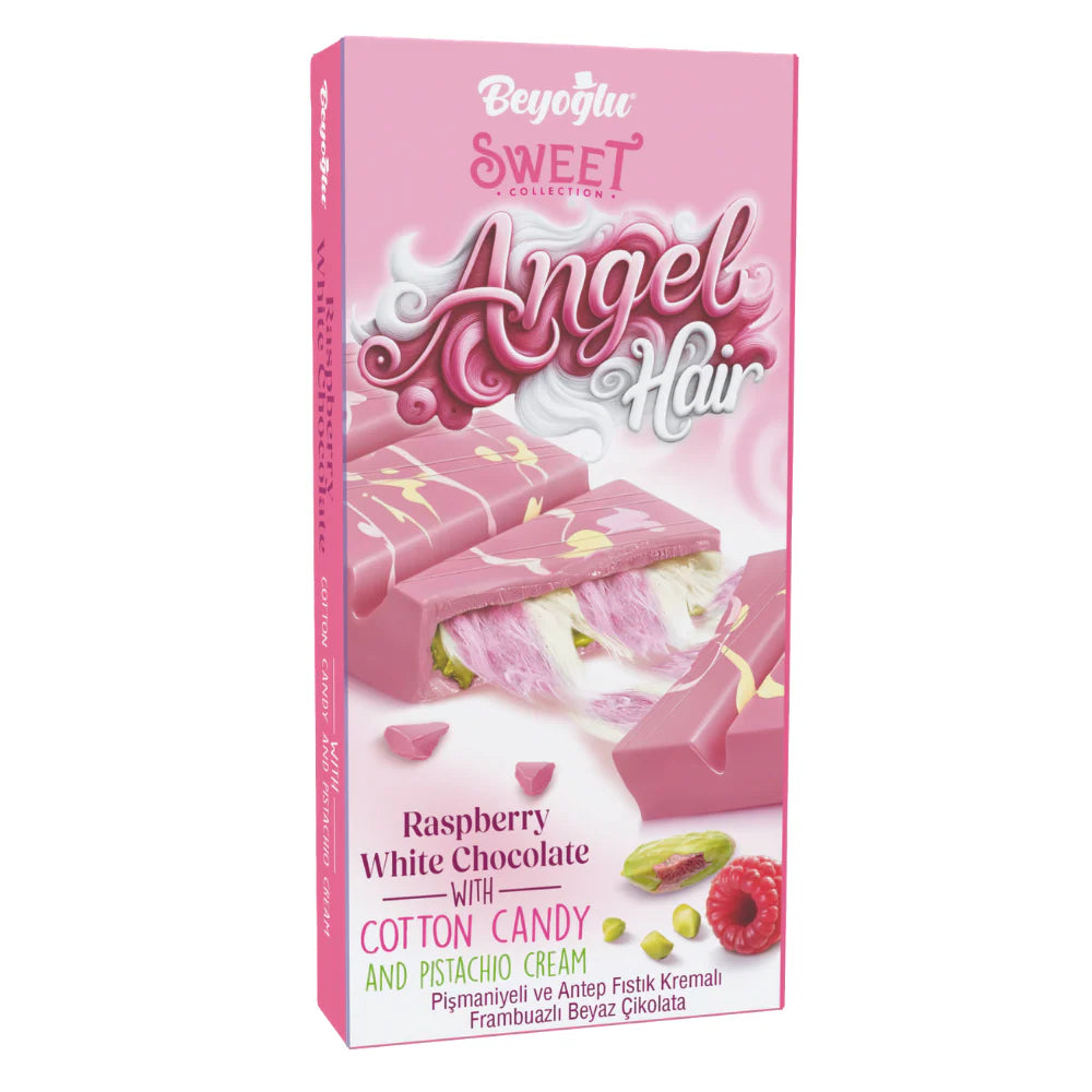 Beyoglu Dubai Dubaco Angel Hair White Chocolate Raspberry Cotton Candy 170g * 6 Pack