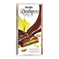 Beyoglu Dubaco Luxury Dubai Style Pistachio & Kadaif Filled Pralines Chocolate Ball 99g * 6 Pack