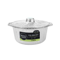 Lemon & Lime - Foil Bbq Pot 3.8L 29Cm 2 Pack