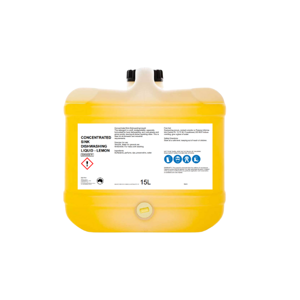 Concentrated Sink Dishwashing Liquid (Lemon) – 15LT