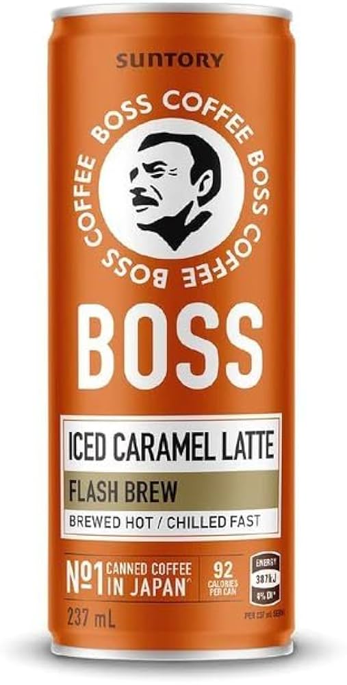 Boss coffee iced caramel latte 237ml x12