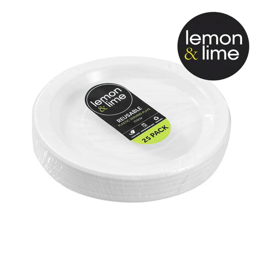 Lemon & Lime - Reusable Serving Plate 22.5Cm 25pk
