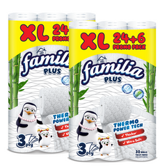 3 x Familia 3ply Bamboo Toilet Paper 30 Rolls