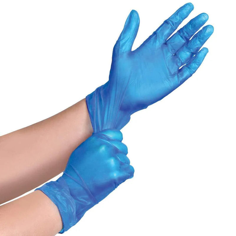 Vinyl - Ocean Blue Gloves Small 100 Pack