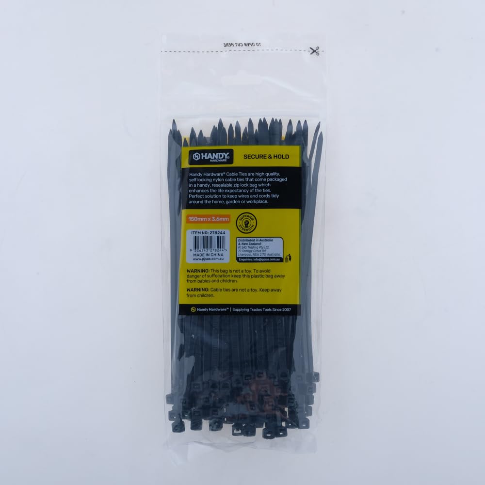 Handy Hardware Cable Ties 200mm 50 Pack