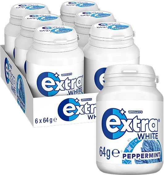 Wrigley's - Extra - White Chewing Gum Bottle 64g x 6 Pack