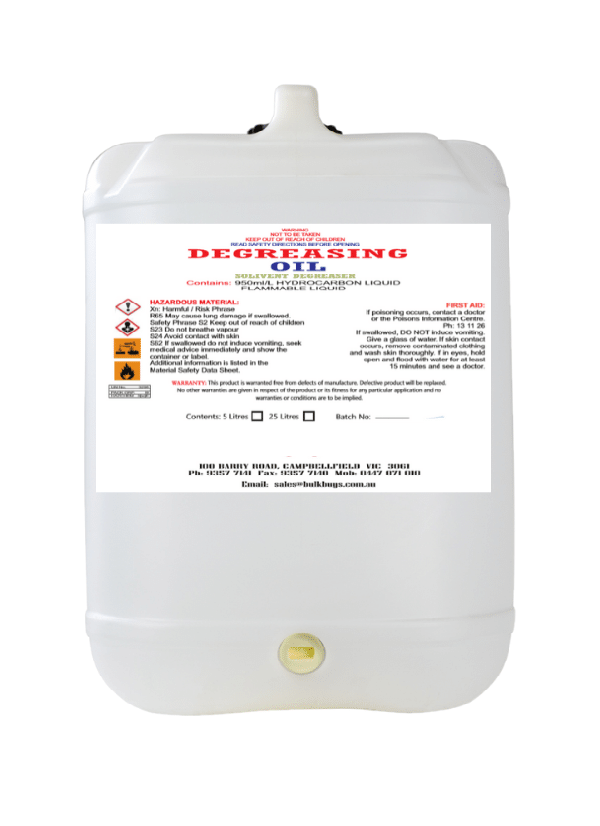 Degreasing Oil (Solivent Degraser) – 15LT