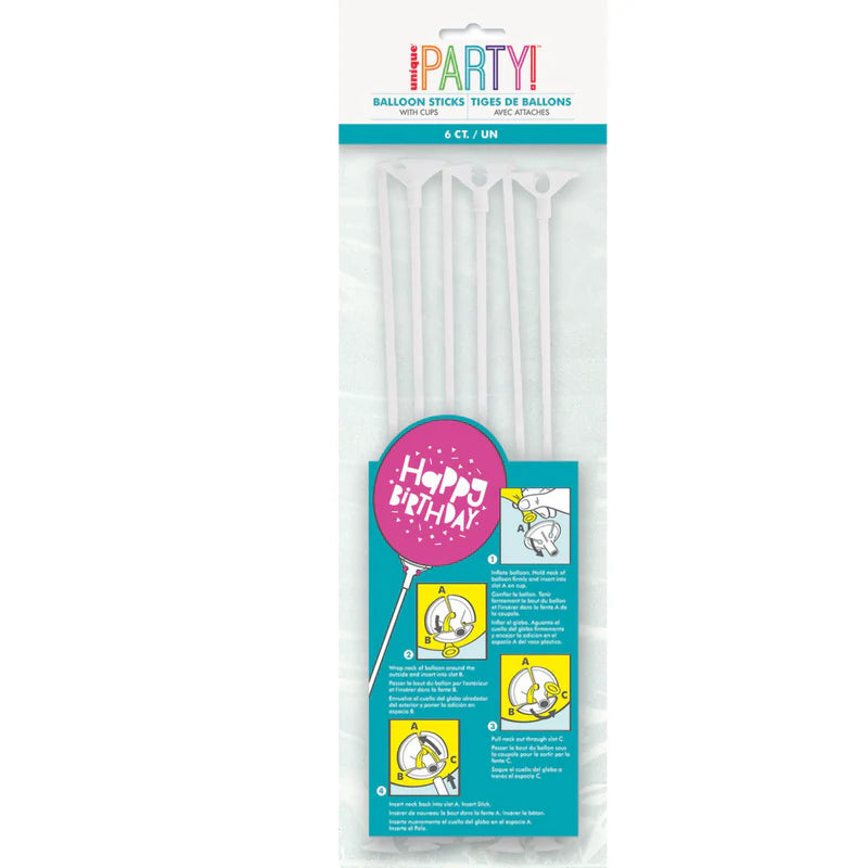6 Bln Sticks And Cups White