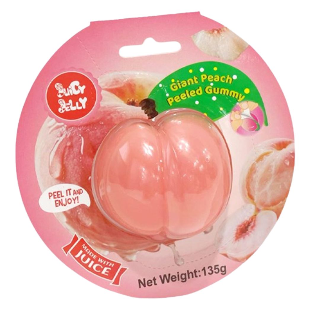 Juicy Jelly Giant Peeled Peach 135g x 6