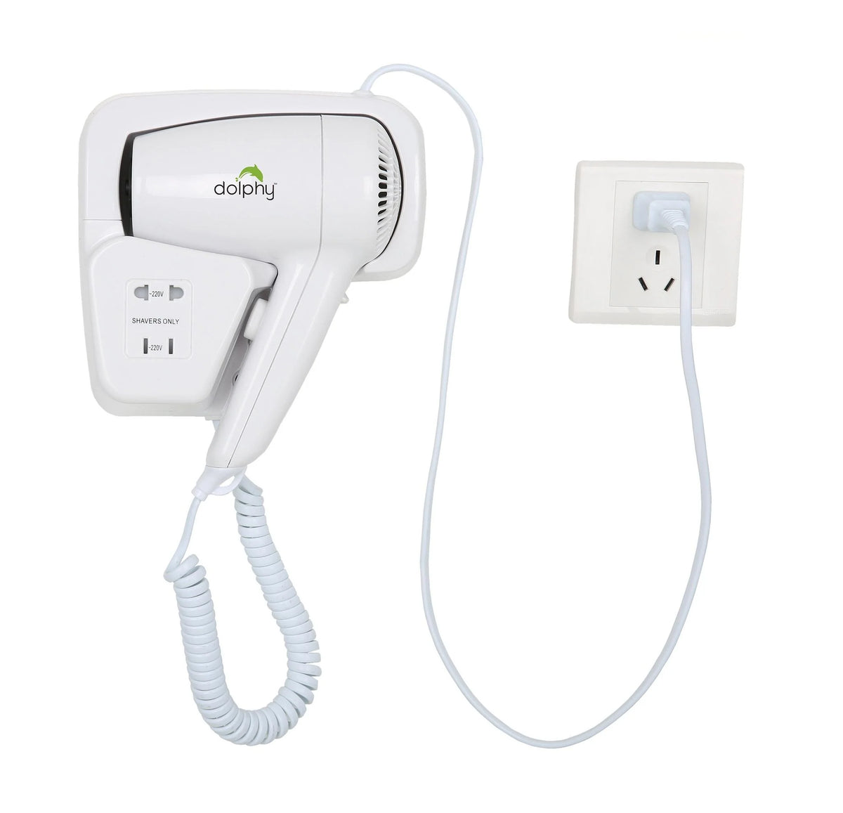 Dolphy - Wall Mount Hair Dryer 1200W White