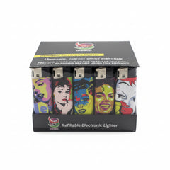 Boom - Refillable Electronic Lighter - abstract -  50 Pack